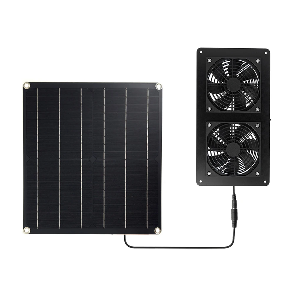 

Black Solar Panel Exhaust Fan Air Circulation Air Circulation IP Waterproof Solar Energy USB Voltage Regulator