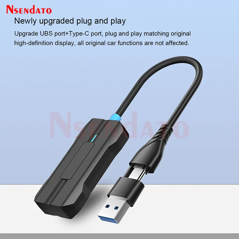 Wireless Carplay Dongle Adapter USB Type C Plug & Play Wired to Wireless Auto CarPlay Box Adapter For iPhone Car