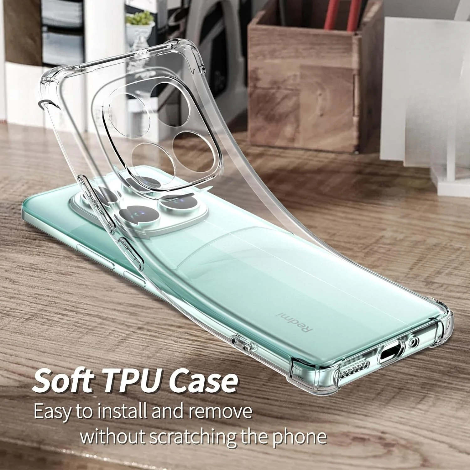 Ultra Thin HD Transparent Soft Cover Case – Clear  with Enhanced Protection
