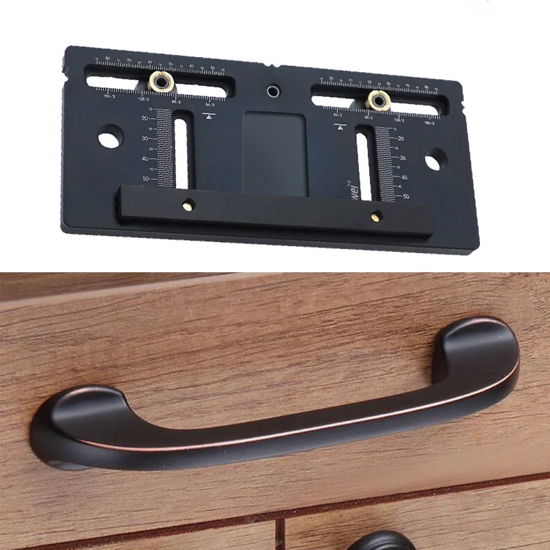 Hole Handle Pitch Punch Locator Aluminum Alloy Pocket Jig Wardrobe Door Cabinet Position Drill Guide Sleeve Woodworking | Инструменты
