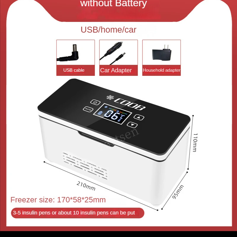 Insulin cooling box Automobile household portable insulin injector cooling storage container Drug storage refrigeration containe portable refrigerator medicine refrigerator