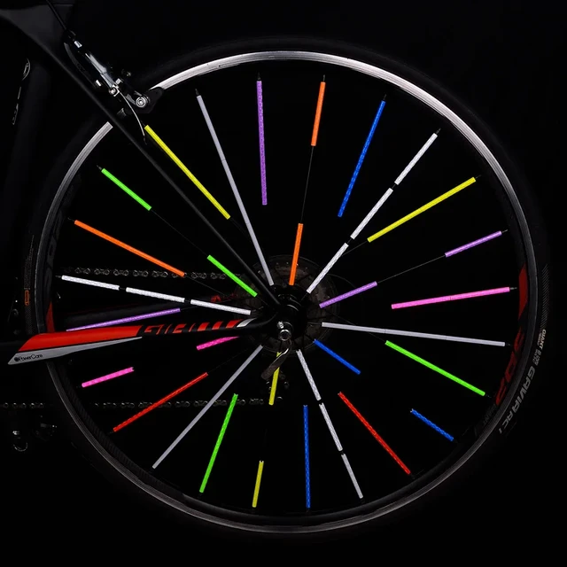 12PCS Reflective Bicycle Spoke Stickers – Safety Warning Strips 1