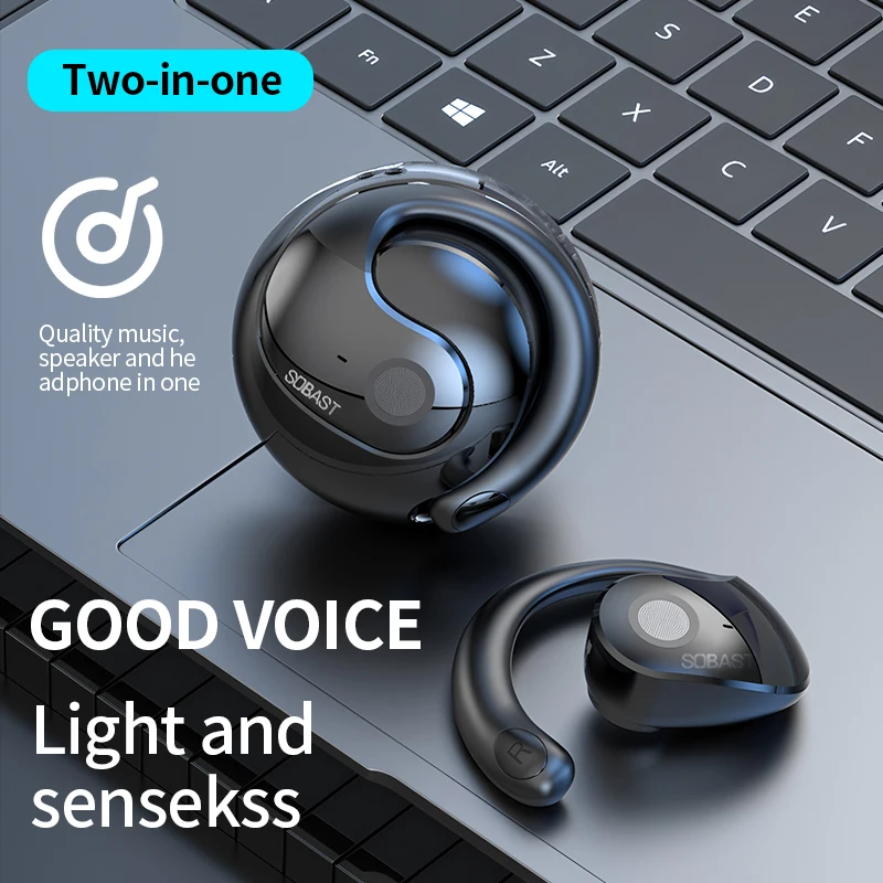 Sobast T26pro AI translation Wireless Earphones Bluetooth 5.4 Low Latency Headphones HD Call Dual Mode Gaming Headset With Mic 1