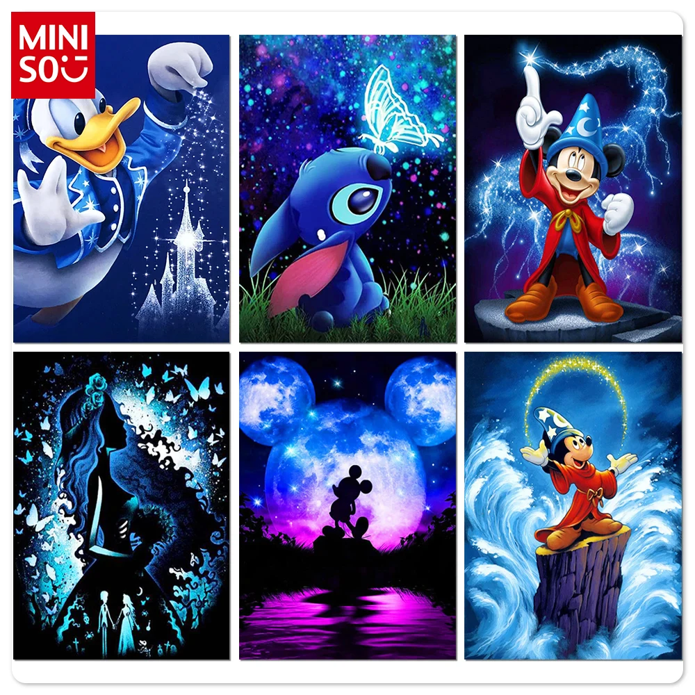 Diamond Painting MINISO Diamond Painting Disney Moon Princess Mosaic Embroidery Diamond Puzzle DIY Rhinestone Children's Room Decoration Gift