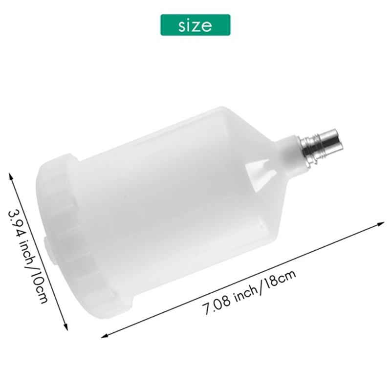 2 Pcs Hvlp Paint Cup Pot White Automotive Supplies For Sata Sprayer Cup Connector Jet Paint Sprayer