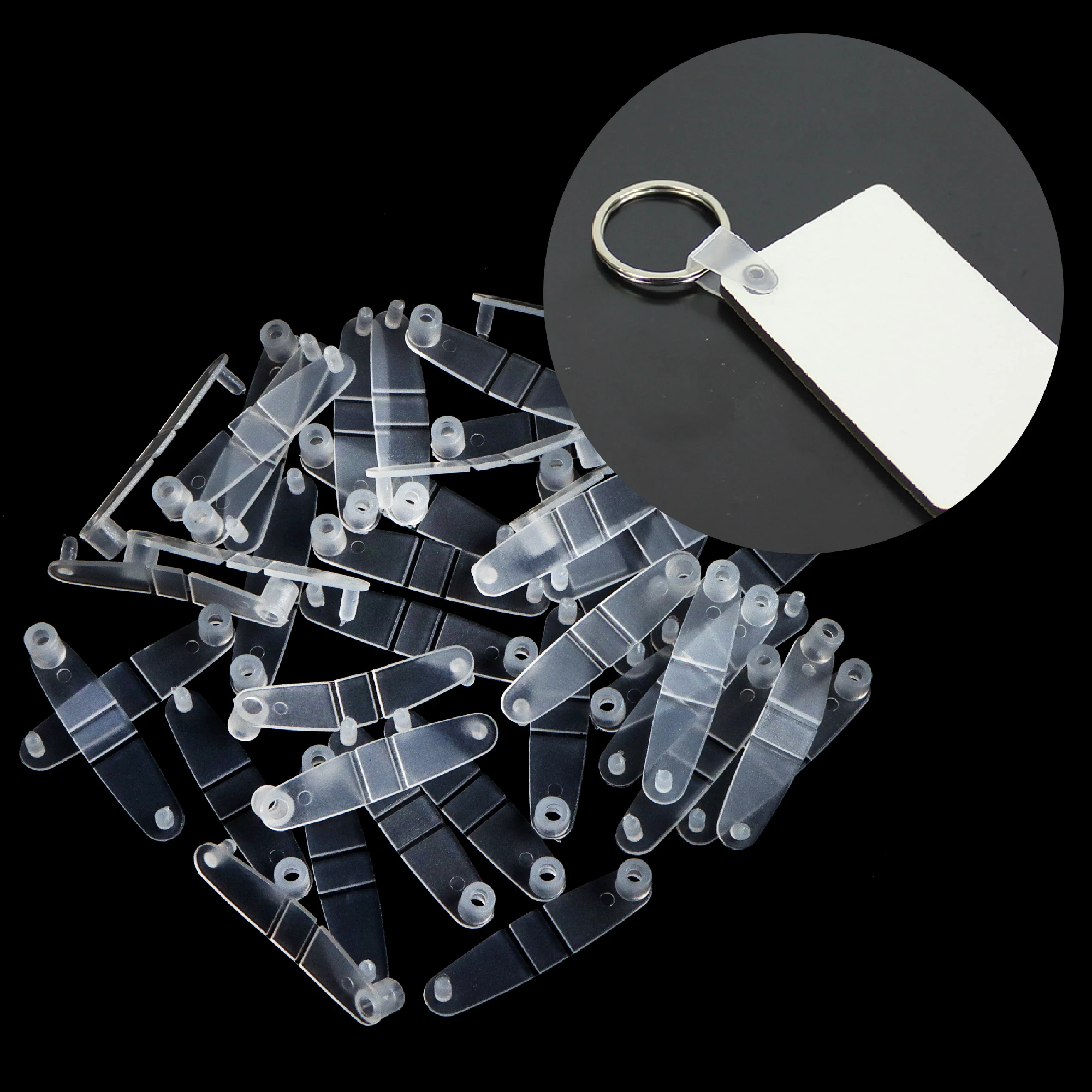 100 Pcs Key Ring Keyring Connect Clip Plastic Id Badge Holder Connector  Flexible Clips Mini Folding - AliExpress