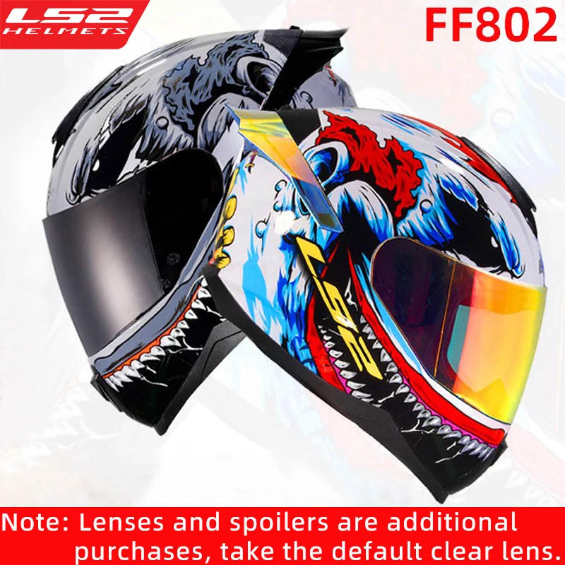 

LS2 Original Motorcycle Helmet LS2 FF802 Clown Full Face Helmets Motocross Racing Helmet Capacete Casco Moto Casque ECE Approved
