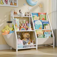3 Tier Kids Bookshelf and Toy Storage,Toy Storage Organizer, for Playroom, Bedroom, Nursery (White) 1