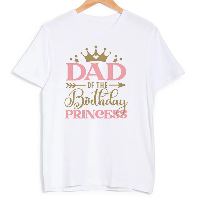 Birthday Princess Family Matching Clothes Mother Father Kid T Shirt Tops Baby Bodysuit Girl Birthday Party Look Outfits T-shirts 3