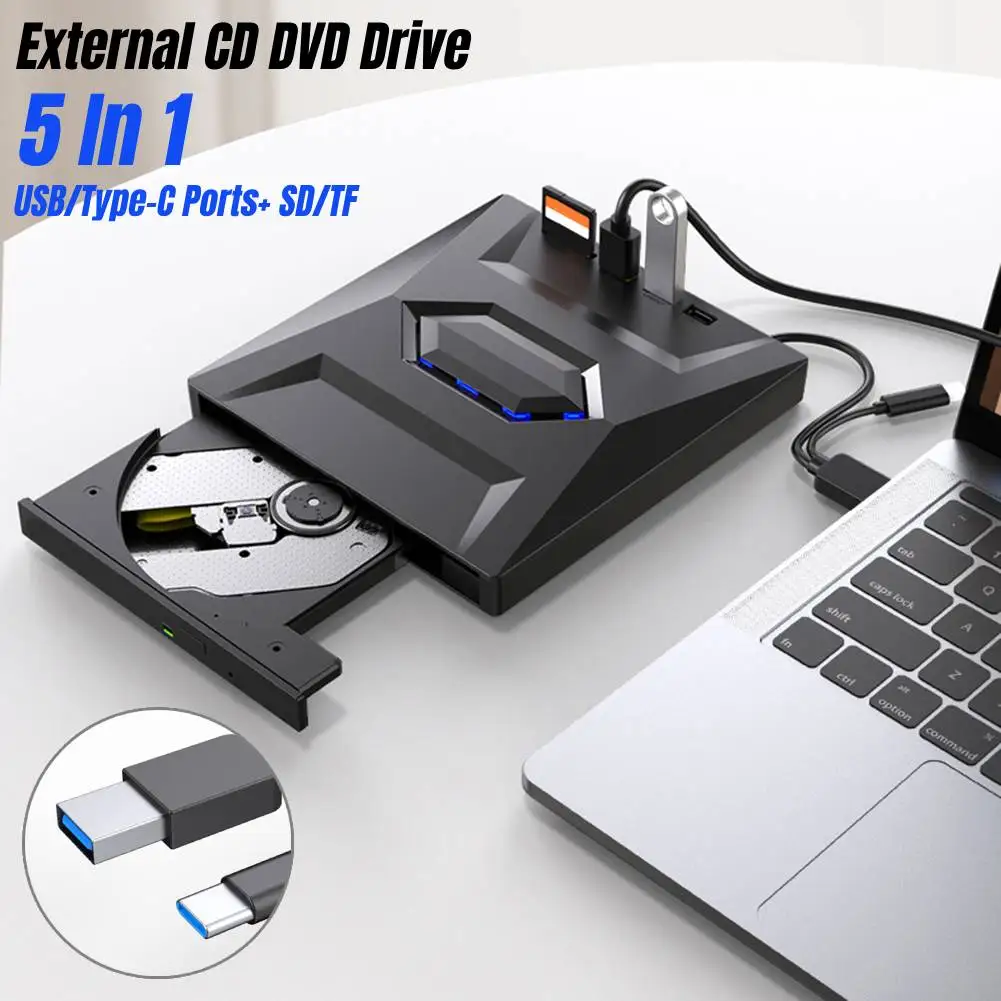 Lecteur de CD/DVD externe USB 3.0 lecteur de DVD/CD-RW lecteur de CD/DVD à  transfert de données haute vitesse compatible