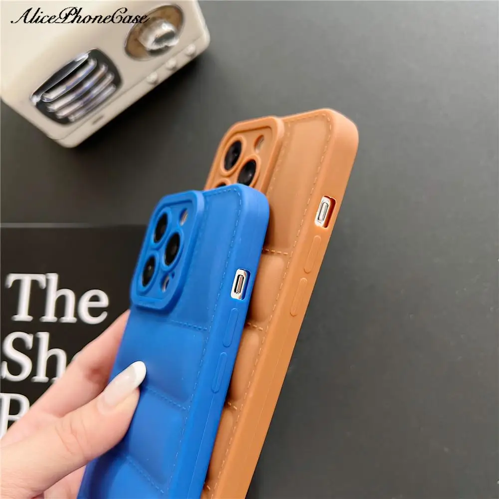Piumino TPU Cassa Del Telefono per iPhone 11 12 13 14 15 16 Pro Max per iphone12 16pro 7 8 Plus X XS buffer buff casse Copertura Capa - Image 4