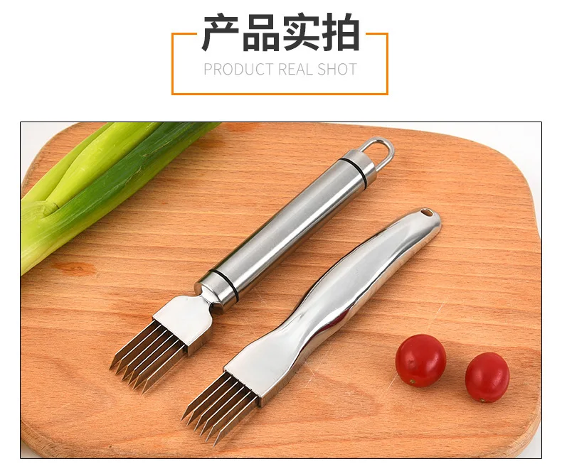 2025 new 304 stainless steel blade scallion cutter meat cutter creative kitchen gadget scallion bone cutting blade scallion