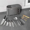 Multi-purpose Knife Chopsticks Holder with Seasoning Box Kitchen Plastic Utensil Drying Rack Spoon Fork Cutlery Storage Cylinder 2