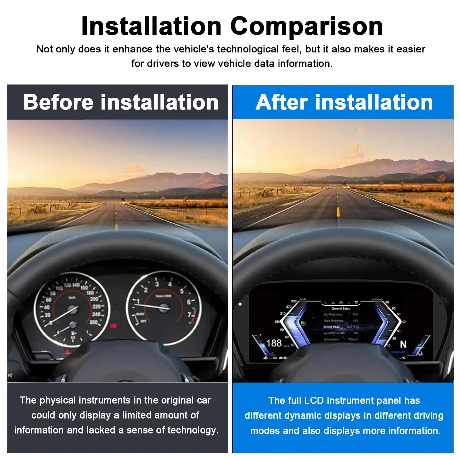 10"Cluster Digital Dashboard For BMW 1/2 Series F20 F52 F22 F45 X1 F48 F49 F39 O