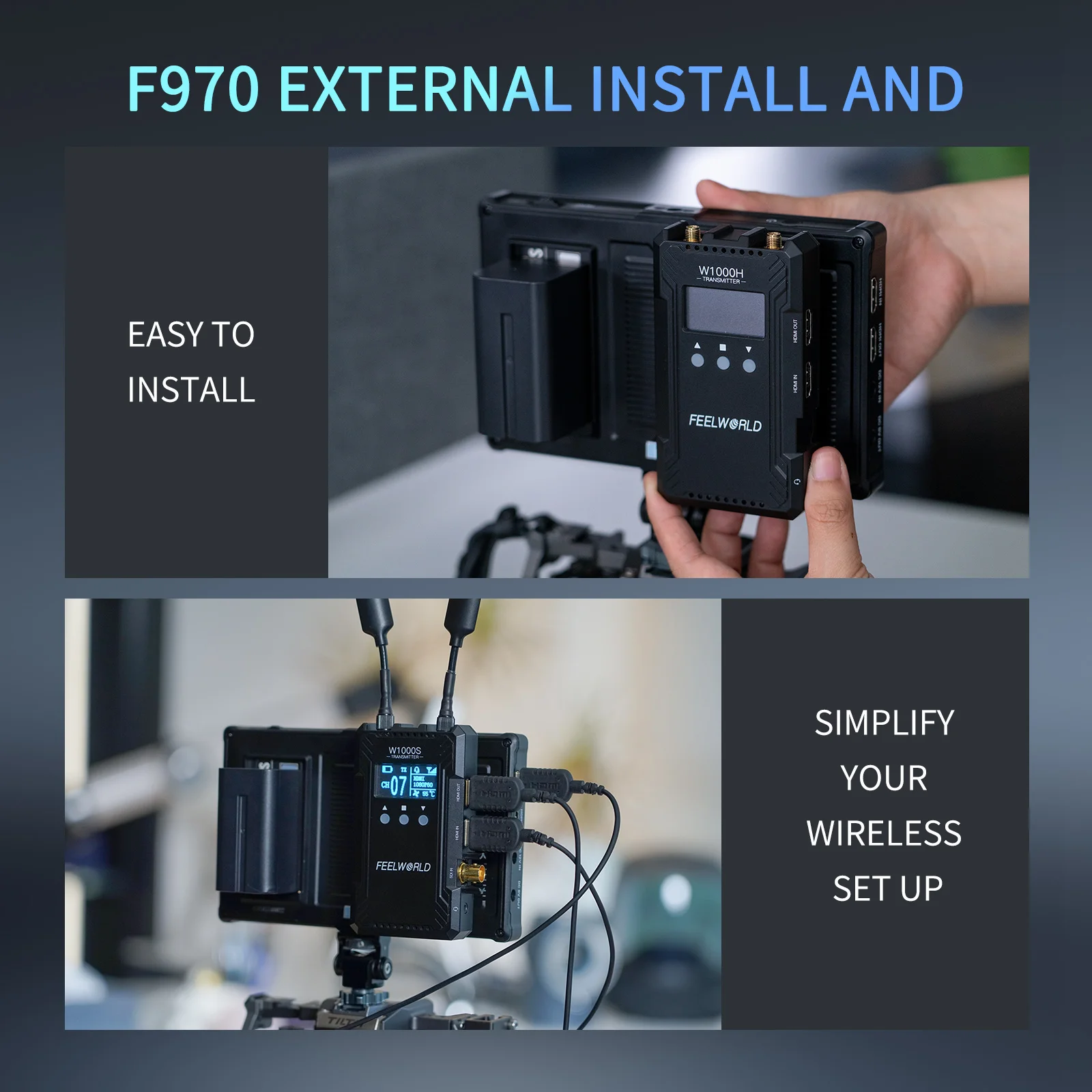 FEELWORLD F7 PLUS 7インチ 1200nit HDMI 2.0 タッチスクリーン カメラ