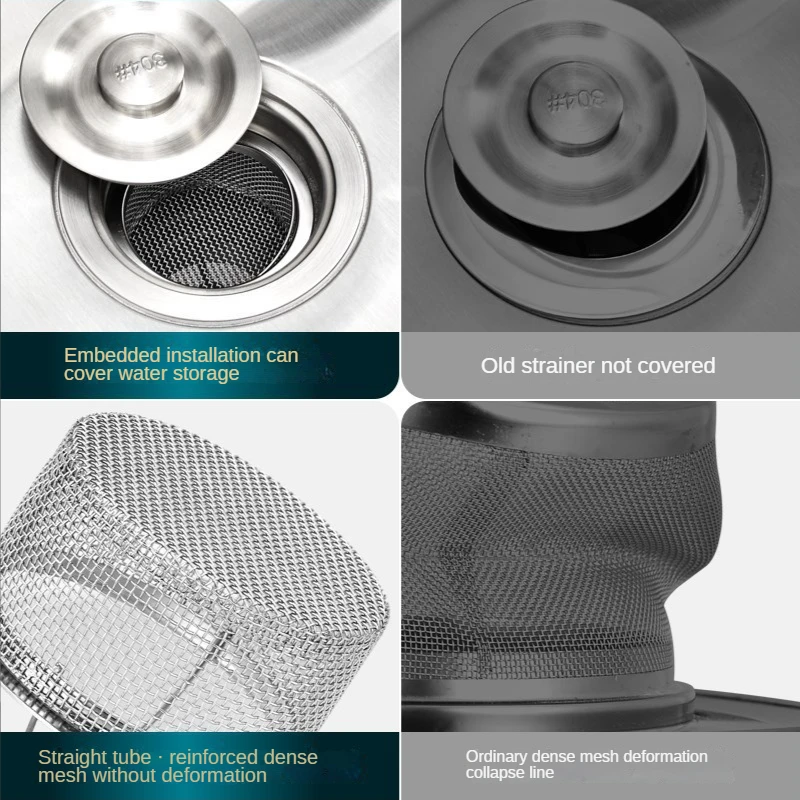1PCS Stainless Steel Bathtub Hair Catcher Stopper Shower Drain Filter Trap Sink Strainer Basin Plug Kitchen Bathroom Accessories
