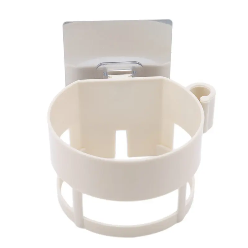 2024 New Abs Hair Dryer Holder Multifunctional Adhesive Hair Drier Organizer Seamless Bathroom Shelves Space Saver Storage Rack 6
