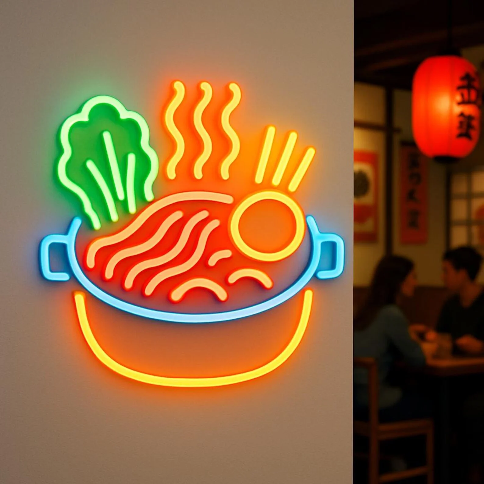 스키야키 네온사인, 레스토랑 조명, 일본 요리 LED 사인, 선물 아이디어 셰프, 아시아 요리 네온 장식