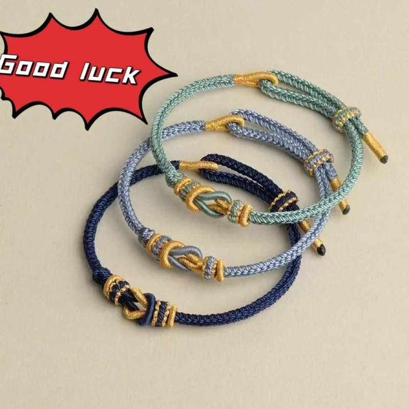 Mode DIY handgemachte rote Seil Glück Armreifen Länge anpassen Charme Armbänder Frauen Männer Armbänder Freunde Liebhaber Geschenk