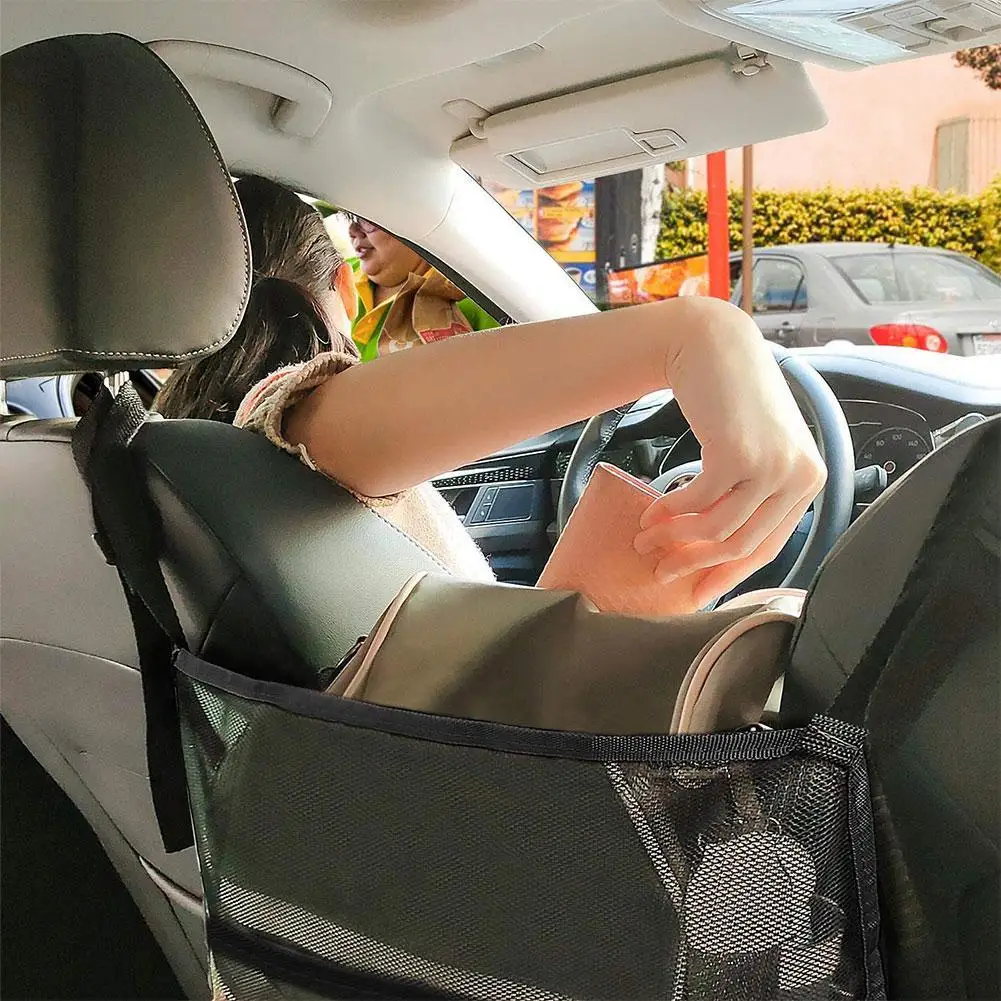 Car Net Pocket Handbag Holder Between Seats, Car Back Seat