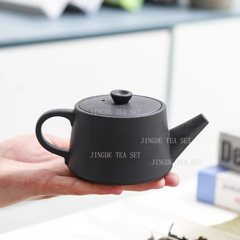 210ml ceramic teapot for home use retro frosted simple kung fu tea set tea making single pot promotion