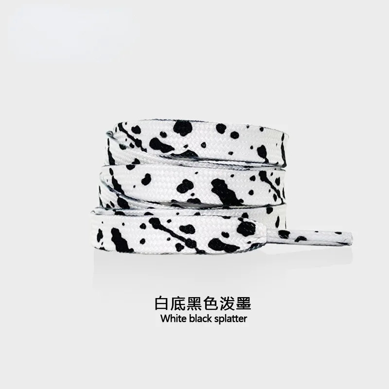 Colorful Ink Splatter Hand-Painted Shoelaces