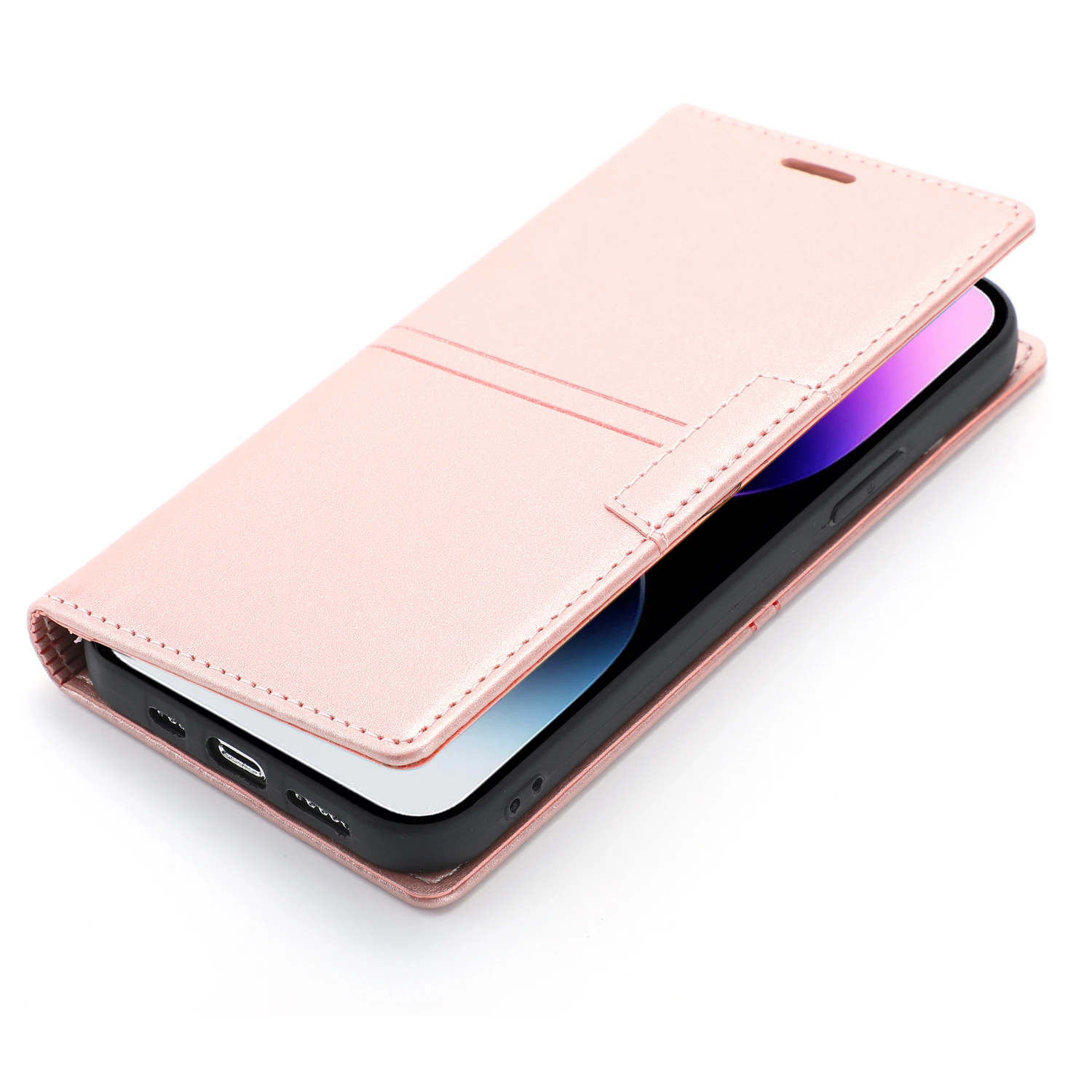 Elegant Leather Flip Wallet Case with Magnetic Card Holder