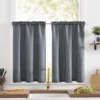 JINCHAN 36/45 Inch Kitchen Curtains Linen Textured Cafe Curtain Farmhouse Country Half Window Drapes Rod Pocket Light Filtering 1