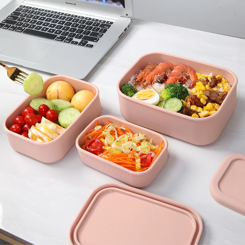 1/2/3 Compartment Glass Bento Lunch Box Microwavable Food Storage  Containers Freezer Safe Airtight Meal Prep Container - Lunch Box -  AliExpress