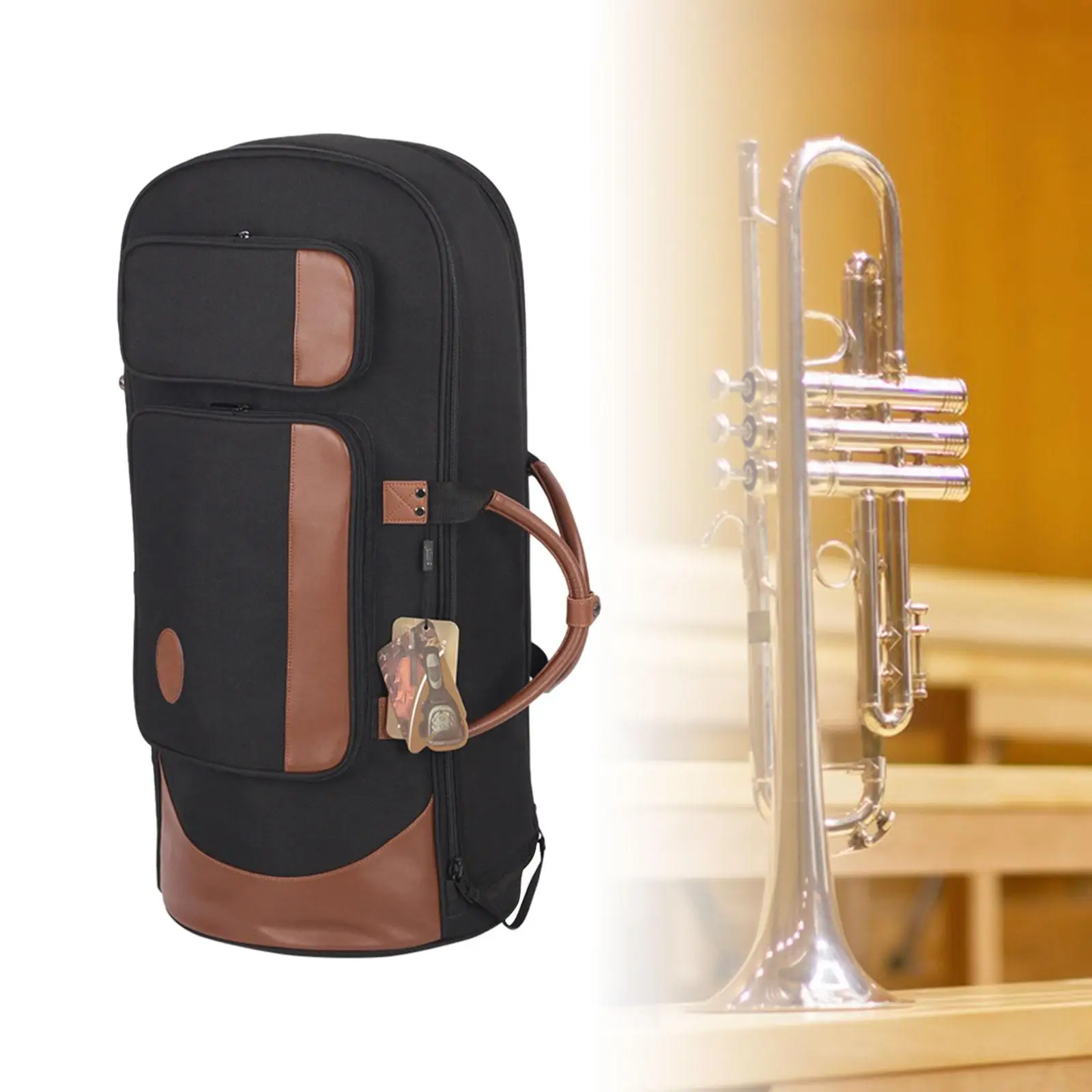 Euphonium Gig Bag with Pockets Backpack Carry Bag Professional Tenor
