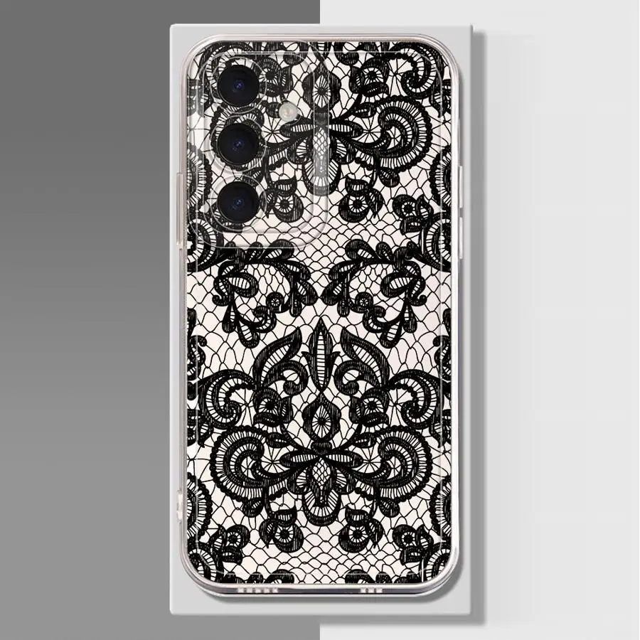 Elegant Lace Design Phone Case - Stylish & Protective Cover