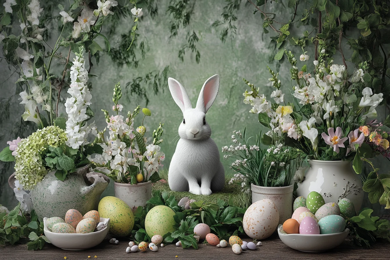 Happy Easter Backdrops Photography Banner Decorations Bunny Grassland Rustic Wood Background Eggs Banner For Jesus Easter Spring easter backdrops