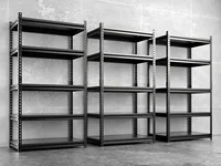 Garage Storage Shelves, Adjustable 5-Tier Metal Heavy Duty Shelving, Utility Storage Rack for Garage Organization Warehouse Base 1