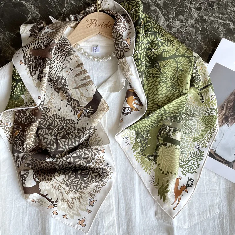 

Double-Sided 100% Real Silk Scarf Shawl 90 Silk Scarves Wraps 18mm