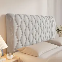 Housse de protection universelle en velours pour tête de lit, épaisse et douce, avec dossier anti-collision 5