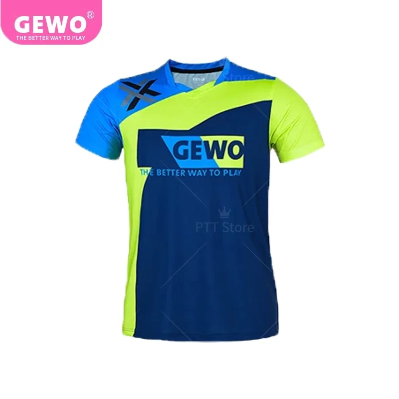 Sport T Shirt Badminton Table Tennis Clothes Set Original Gewo Cologne Shirt Aruna Quadri Table Tennis Jersey T-shirt for Men Women Ping Pong Clothes