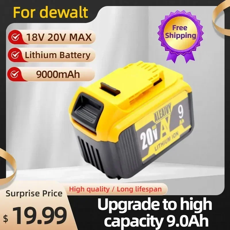 

Оригинальный литиевый сменный аккумулятор AY DCB205 18 в 9000 мАч для Dewalt 20 в MAX DCB200 DCB182 DCB180 DCB181 DCB182 DCB201 DCB206