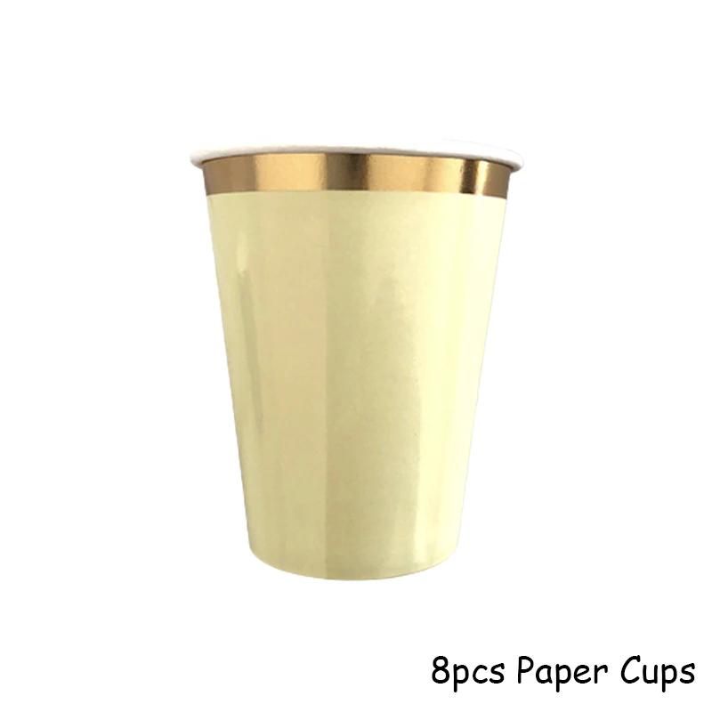 8pcs yellow cup