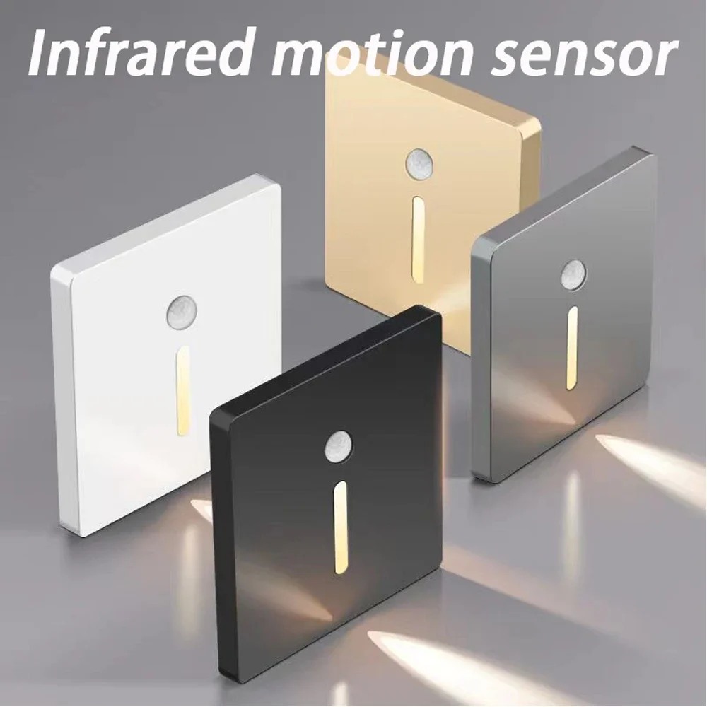 Smart Motion Sensor LED Night Light Wall Lights Stair Footlight Indoor Outdoor Stair Wall Lamp Recessed Step Lighting motion sensor light led light led wall lamp wall light