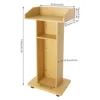 Conference Presentation Stand, Portable Presentation Standing for Classroom, Movable Desk for Classroom Church Flexible to Move 6