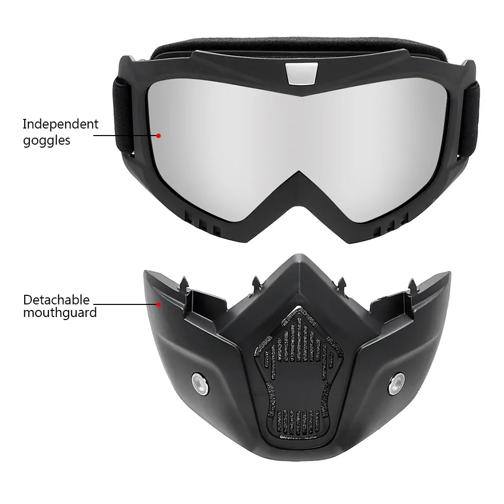 Cycling Sunglasses Riding Motocross Glasses Windproof Cycling Masks Full Face Protective Uv Protection for Skiing Helmet Goggles