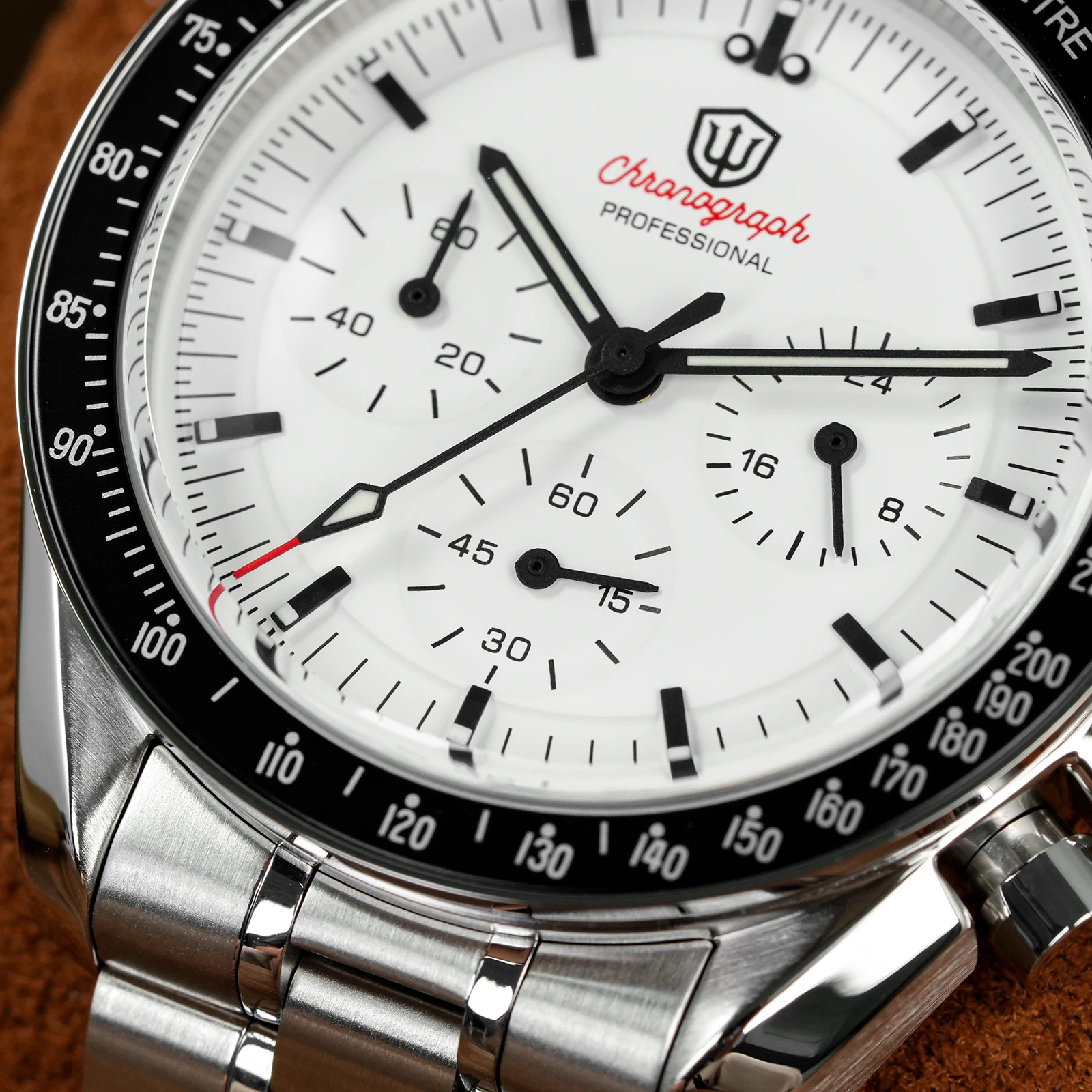 Watchdives Orologio Uomo Cronografo Al Quarzo WD16500 - Movimento Giapponese VK63, Cristallo Zaffiro, Cassa 39mm, Impermeabile 100M, Bracciale Acciaio 316L
