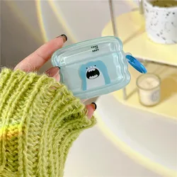 Adorable Shark Couple Wave Design Soft TPU Earphone Case Cover - Airpods 4 (07)