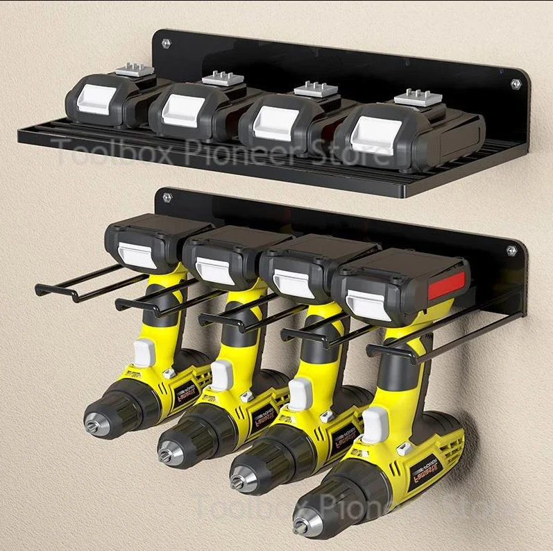 Hand Power Tool Organizer Rack Wall Floating Tool Shelf Cabinet Electric Drill Holder Heavy Storage Rack for Workshop Garage
