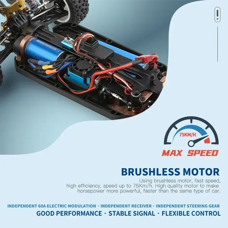 WLtoys 124008 60KM/H RC Car With 3S Battery Professional Racing Car 4WD Brushless Electric Remote Control Cars Children's Toys 3