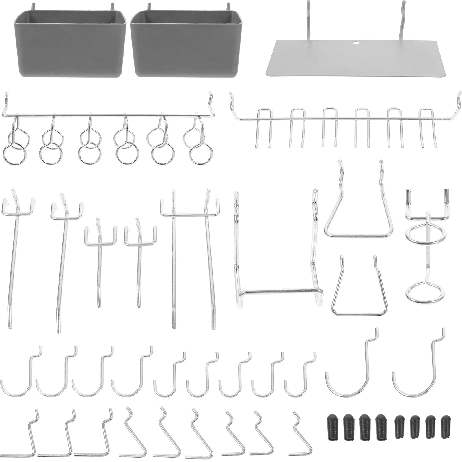 

140 Pcs Nail Board Hook Tool Hooks Peg Heavy Kits and Screw Organizers Storage Stainless Steel Workshop