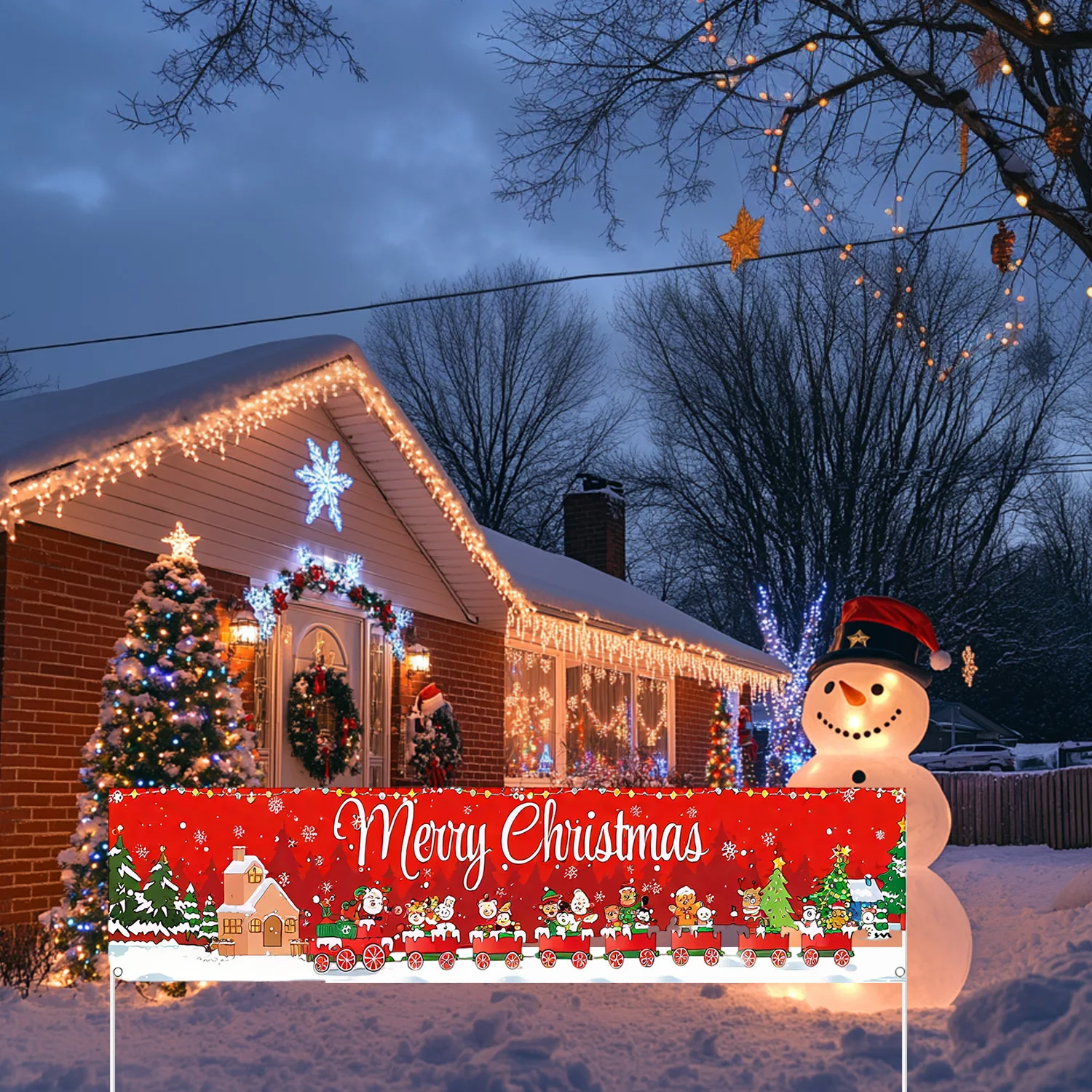 Weihnachtsbanner-Flagge, frohe Weihnachten, Dekoration für Zuhause, 2025, Weihnachtsschmuck, Geschenke, Navidad Noel Natal, frohes neues Jahr 2026 – Detail 5