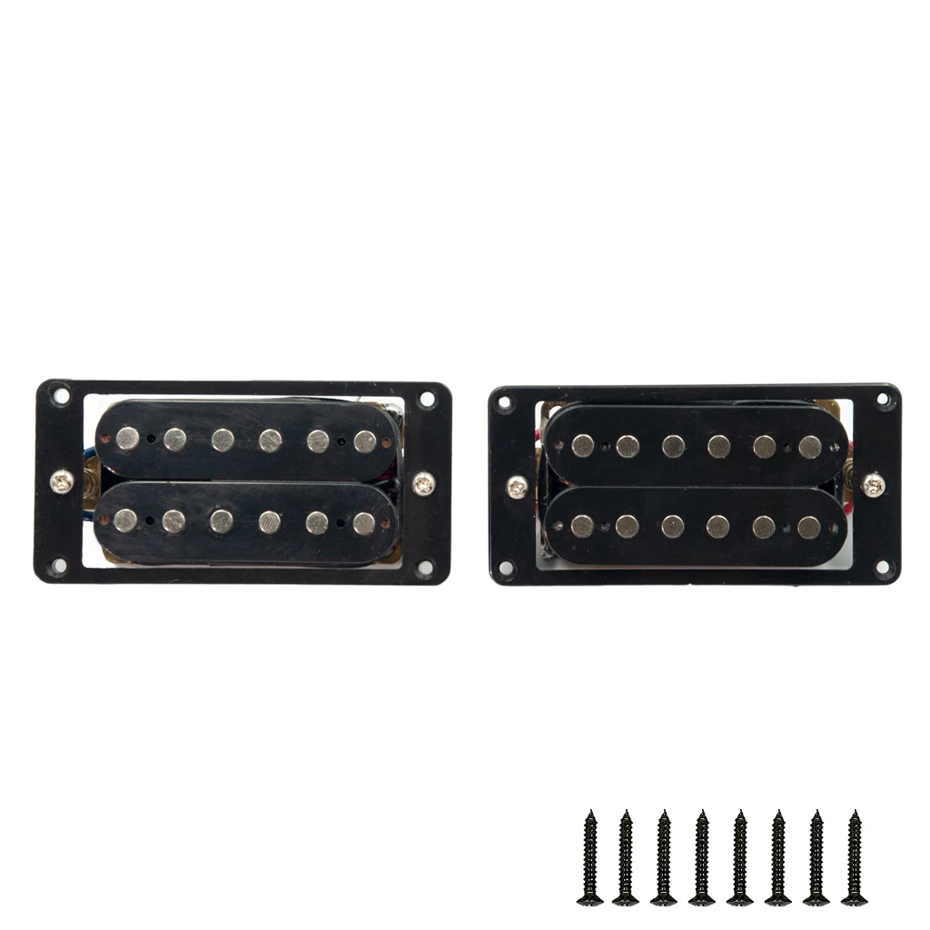 

NAOMI 1 SET/ 2PCS Black Humbucker Double Coil Electric Guitar Pickups 50/52mm W/ Frame Screw Guitar Pickup NEW