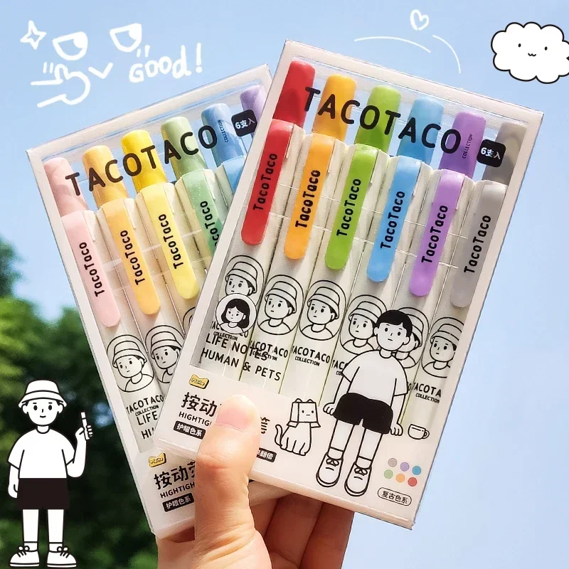 개폐식 하이라이터, 다채로운 색상, 개폐식 마커