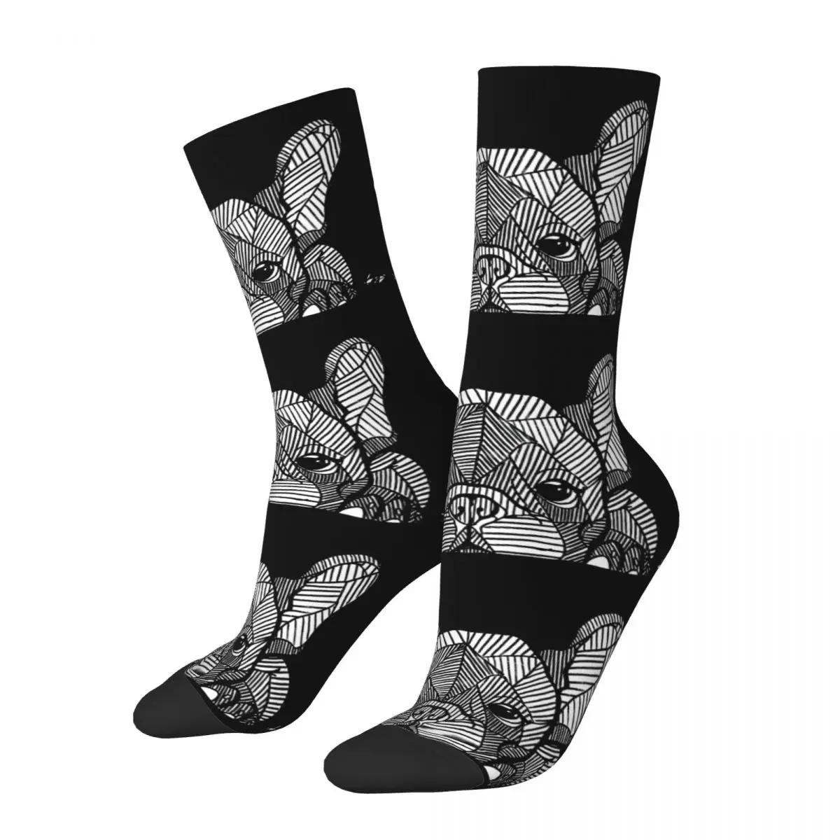 

Funny Crazy Sock for Men Puppy Hip Hop Harajuku French Bulldog Strong Mini Dog Happy Quality Pattern Printed Boys Crew Sock